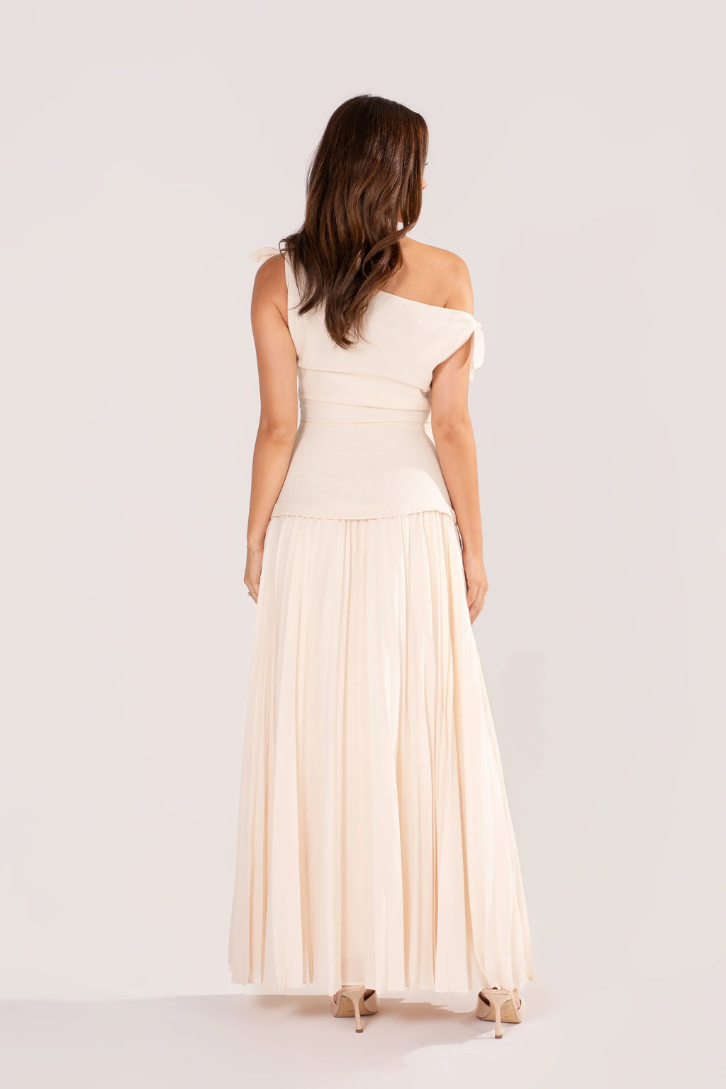 Ophelia Drop Shoulder Pleated Maxi Dress