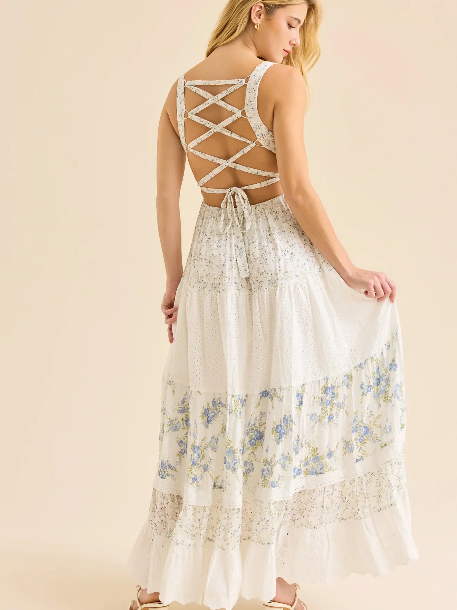 Adalynne Sleeveless Floral Maxi Dress
