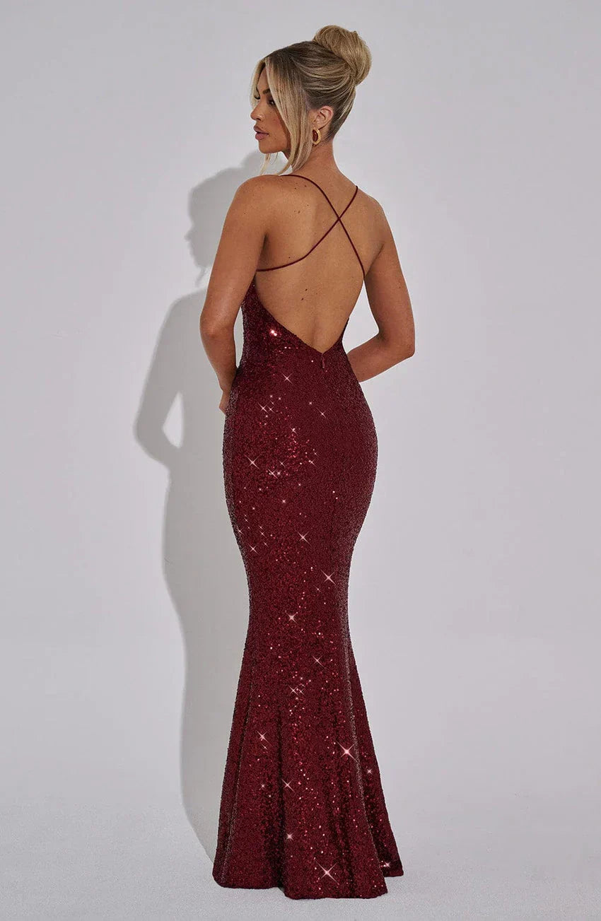 Meridith Maxi Dress - Wine