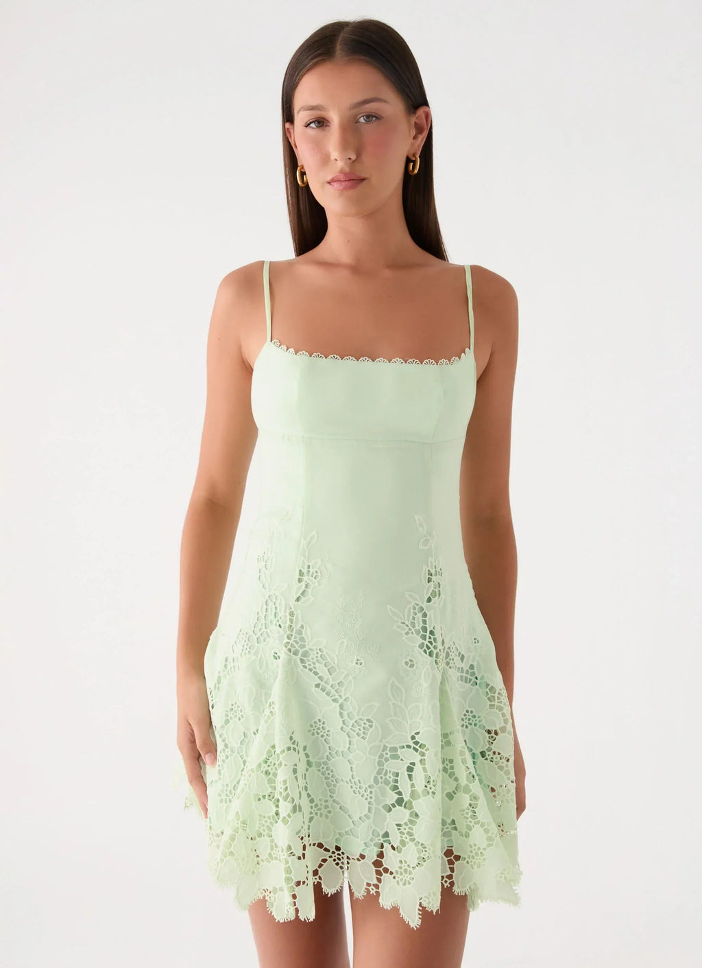 Florine Mini Dress - Pistachio