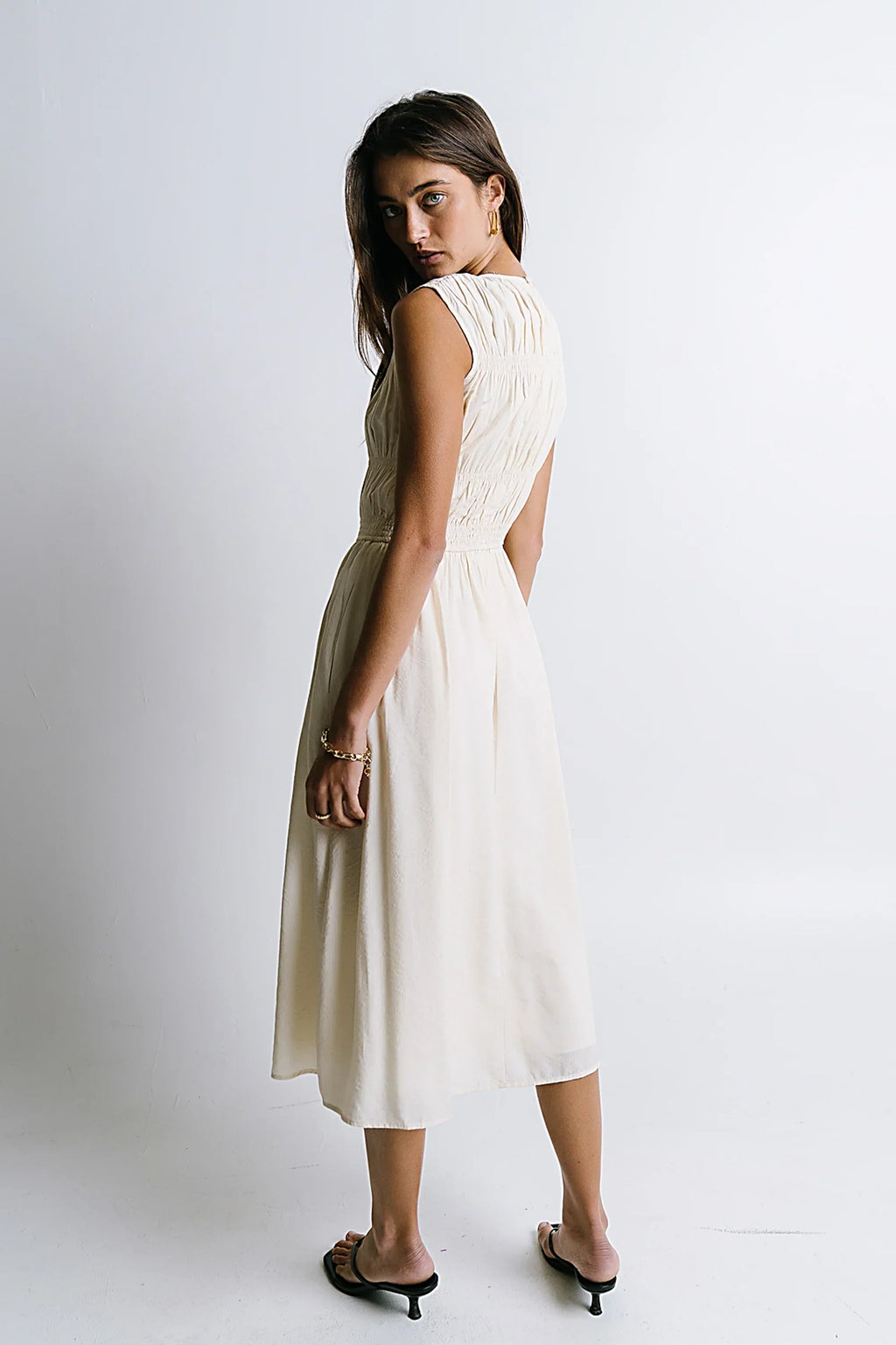 Johna Smocked Midi Dress