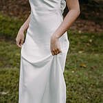 Coolness Calling Satin Maxi Dress White