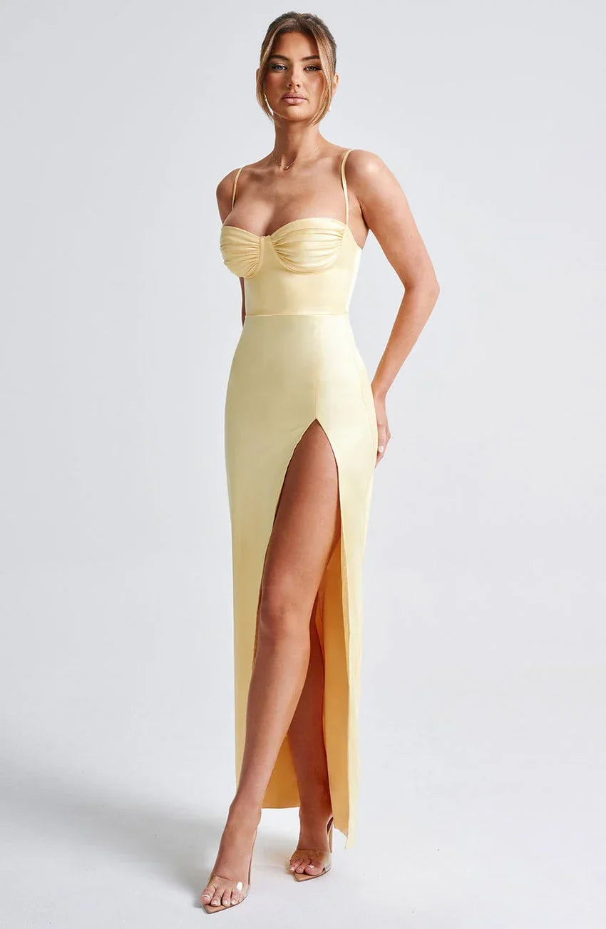 Alora Maxi Dress - Lemon