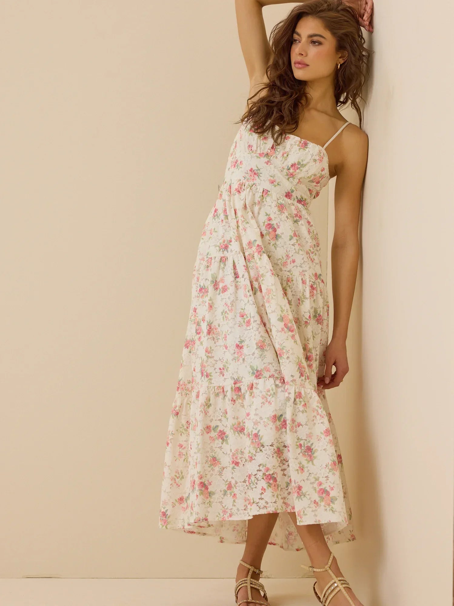Edeline Floral Lace Maxi Dress