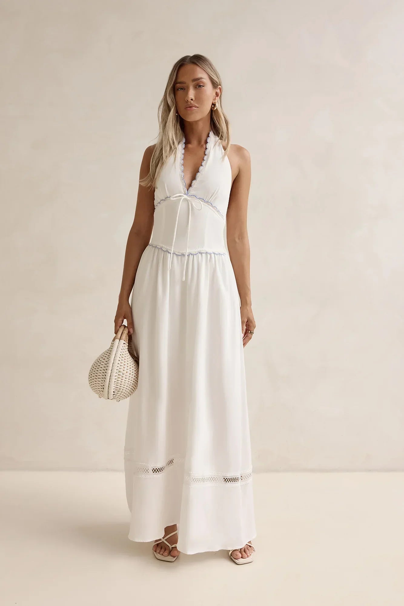 Days Of Dreaming Halter Maxi Dress White