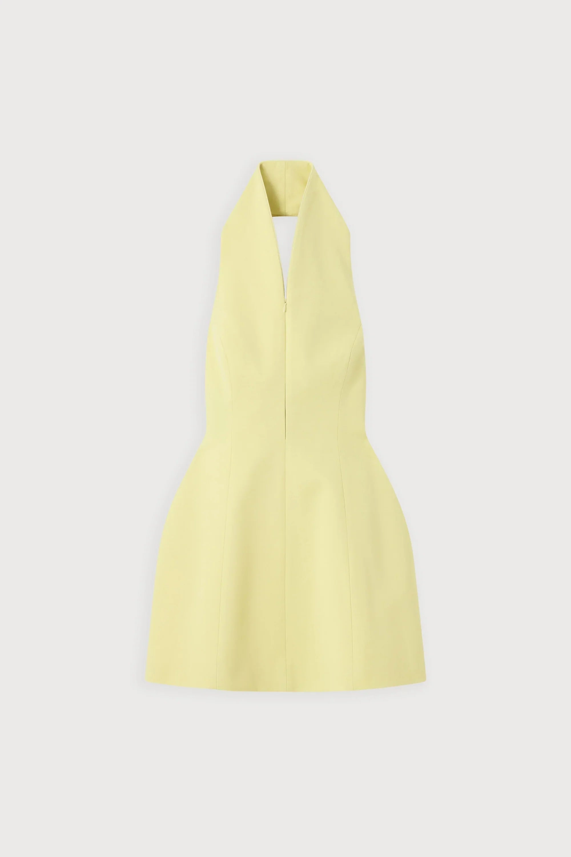 Cotton Mix Zip Collar Mini Dress
