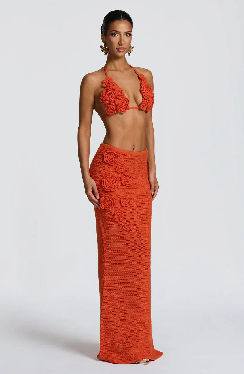 Nerida Maxi Skirt - Orange