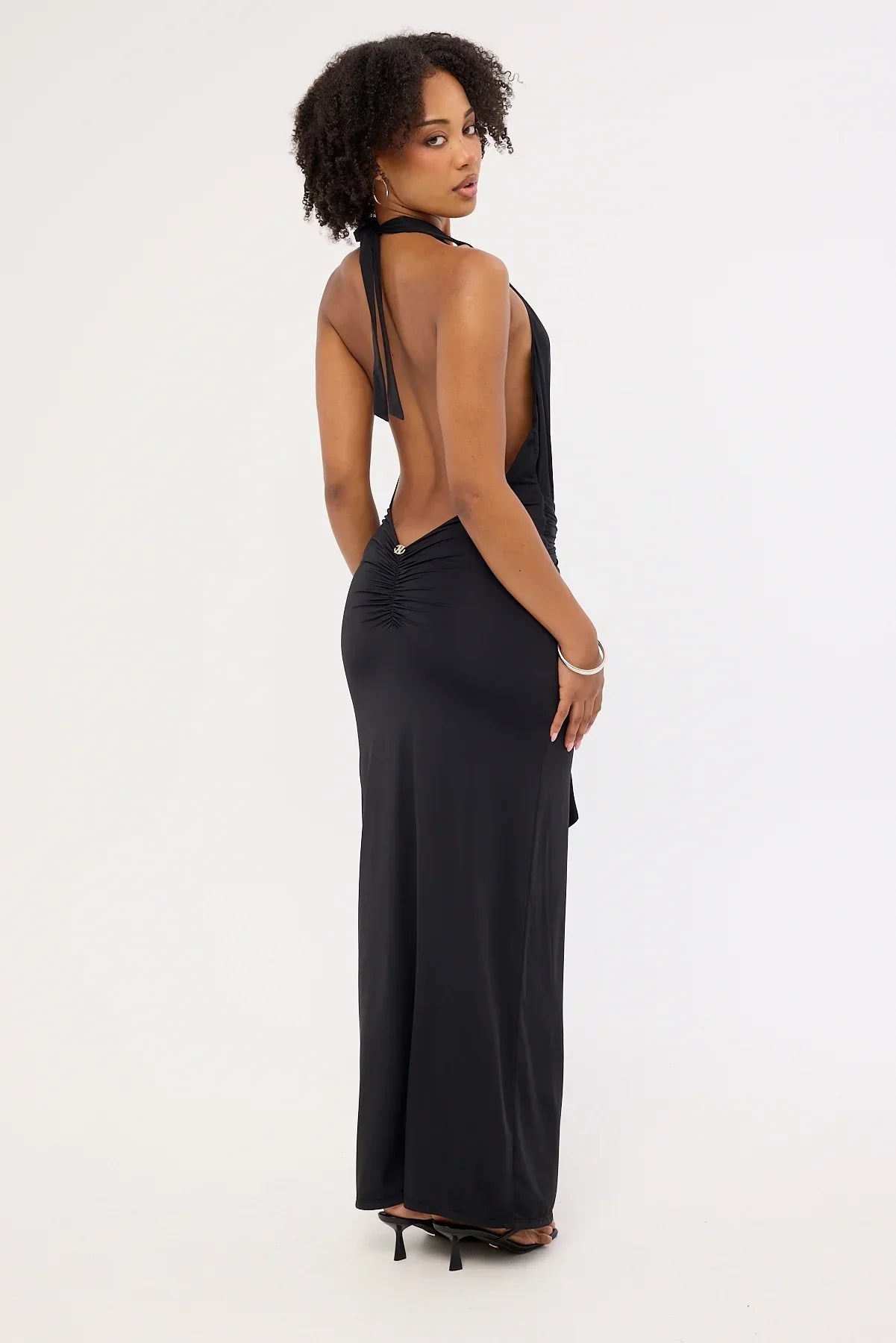 Neovision Strata Open Back Maxi Dress Black