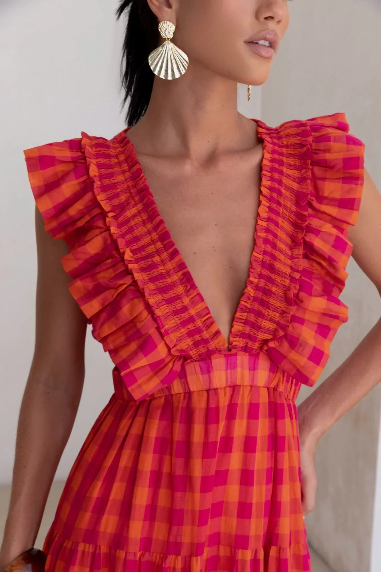 Sunset Picnic Maxi Dress Pink
