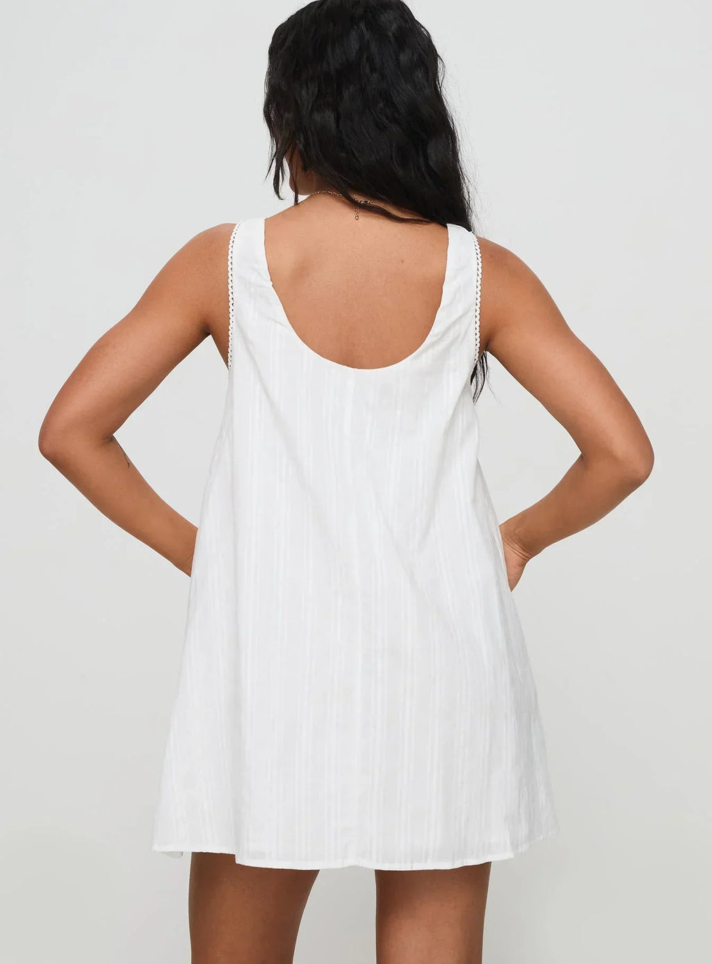 Antiquity Swing Mini Dress White Petite