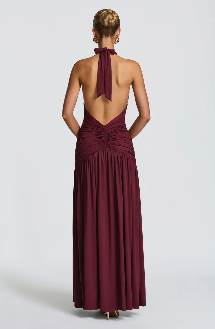 Melania Maxi Dress - Cherry Lacquer