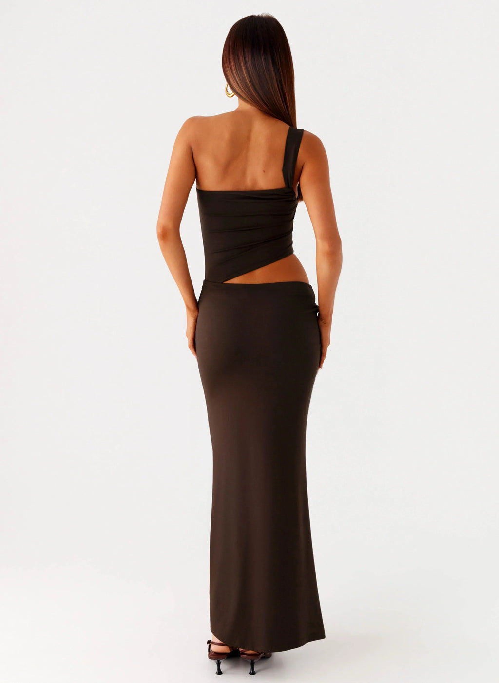 Luara Cut Out Maxi Dress - Chocolate