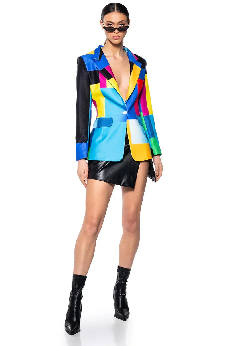 Geo Abstract Blazer