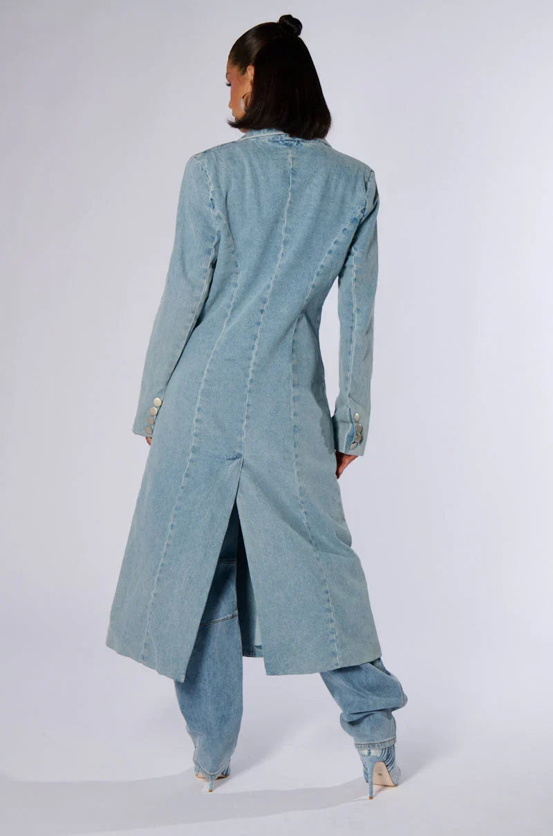 Divine Timing Denim Trench