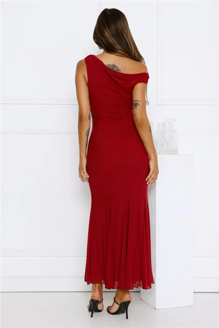 Moonlit Mischief Mesh Maxi Dress
