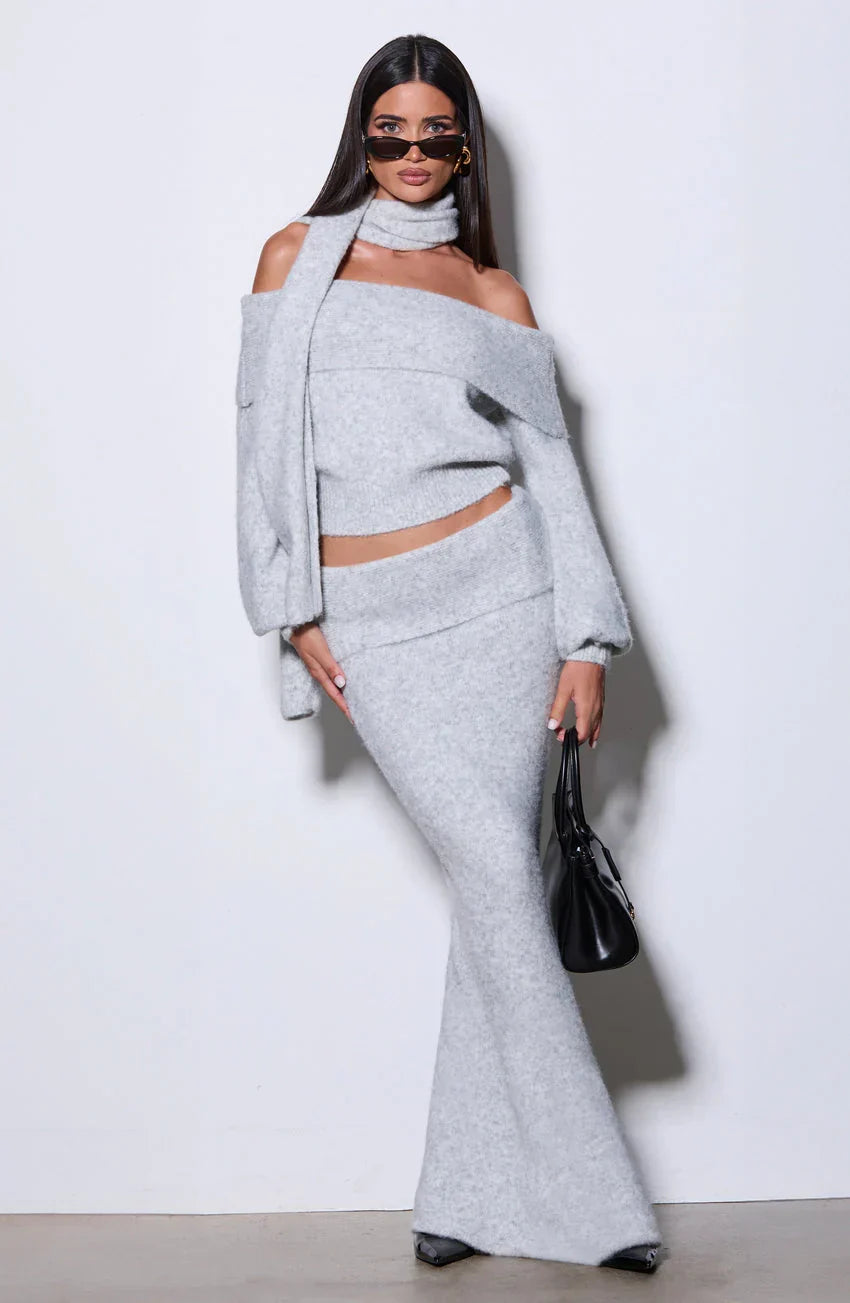 Andie Top - Light Grey Marl