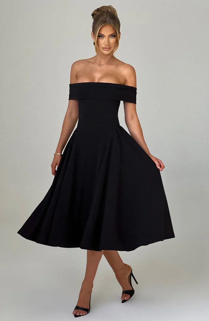 Miranda Midi Dress - Black