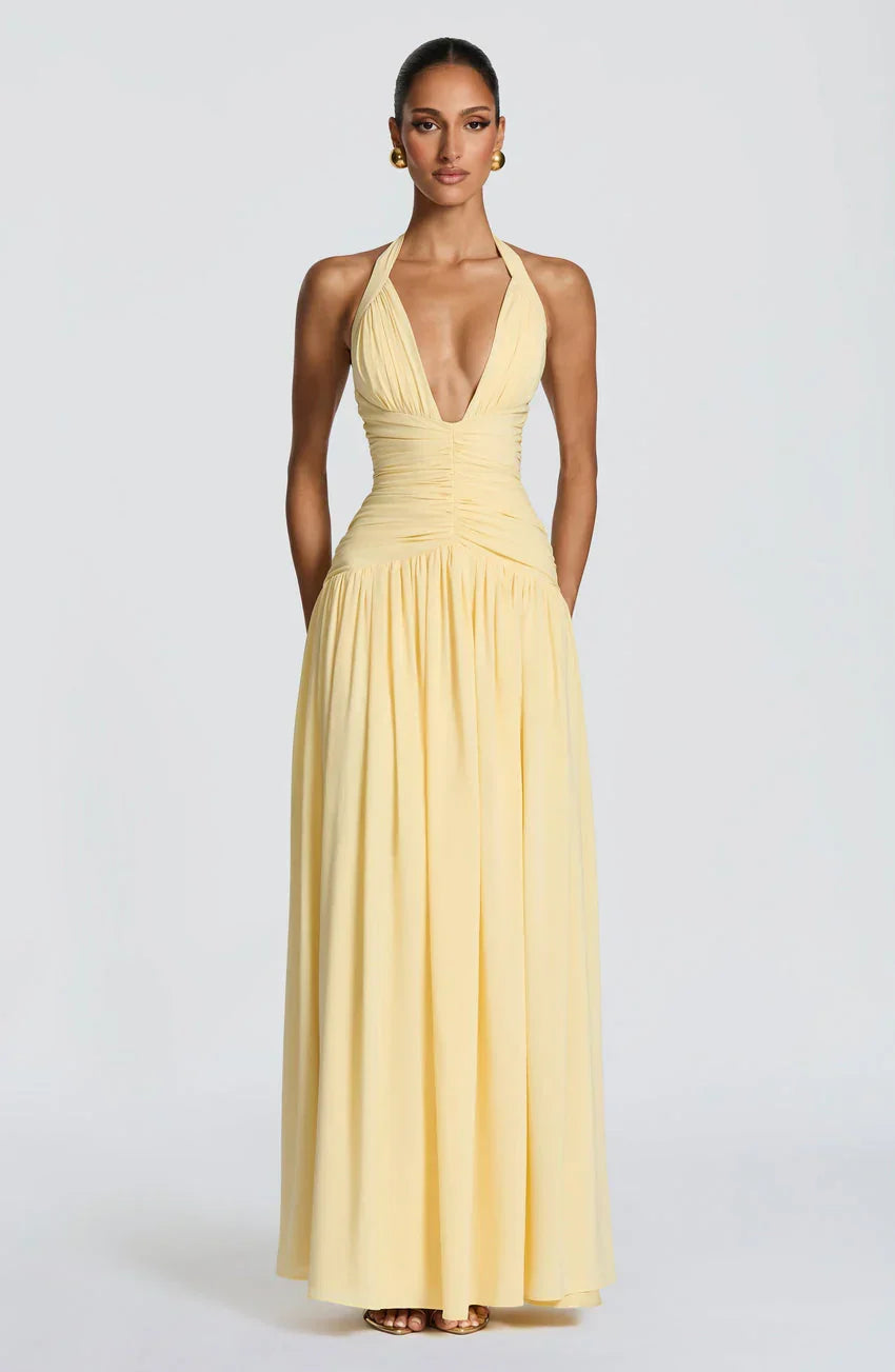 Amaris Maxi Dress - Lemon