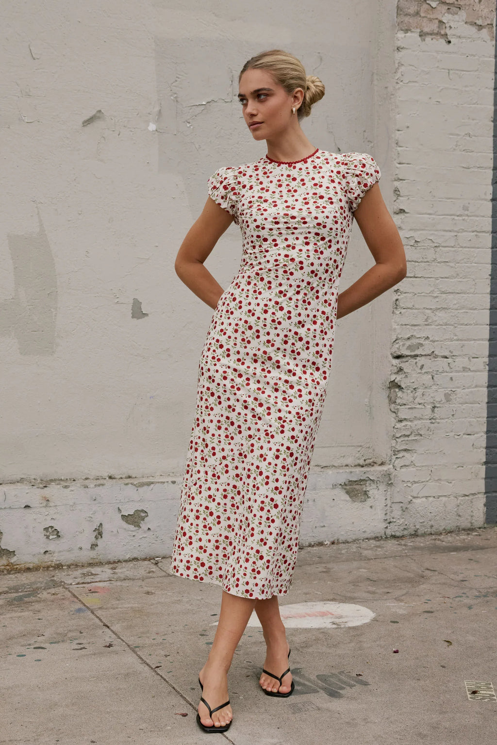 Ellianna Floral Maxi Dress In Cream
