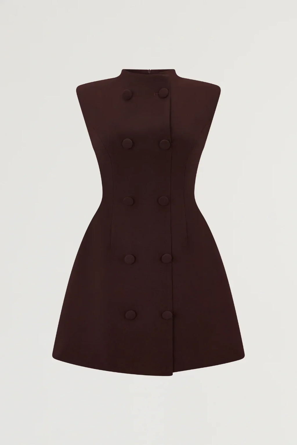 Sleeveless Button Mini Dress