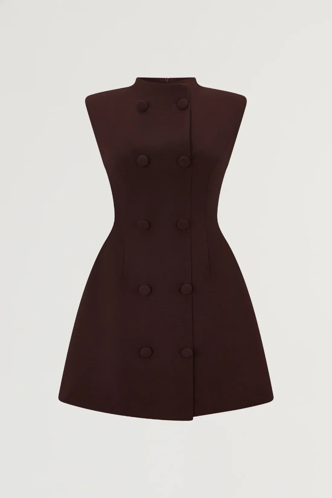 Sleeveless Button Mini Dress