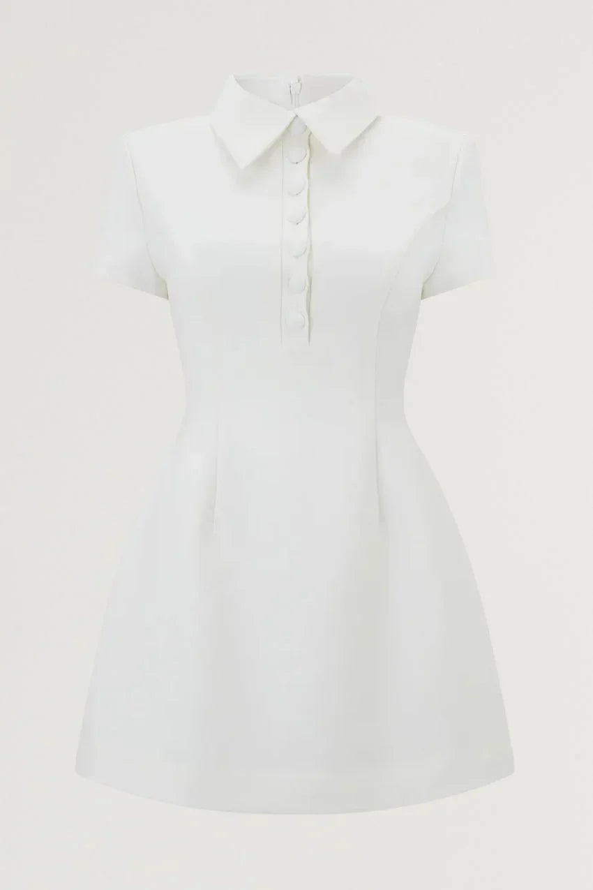 Collared Volume Mini Dress