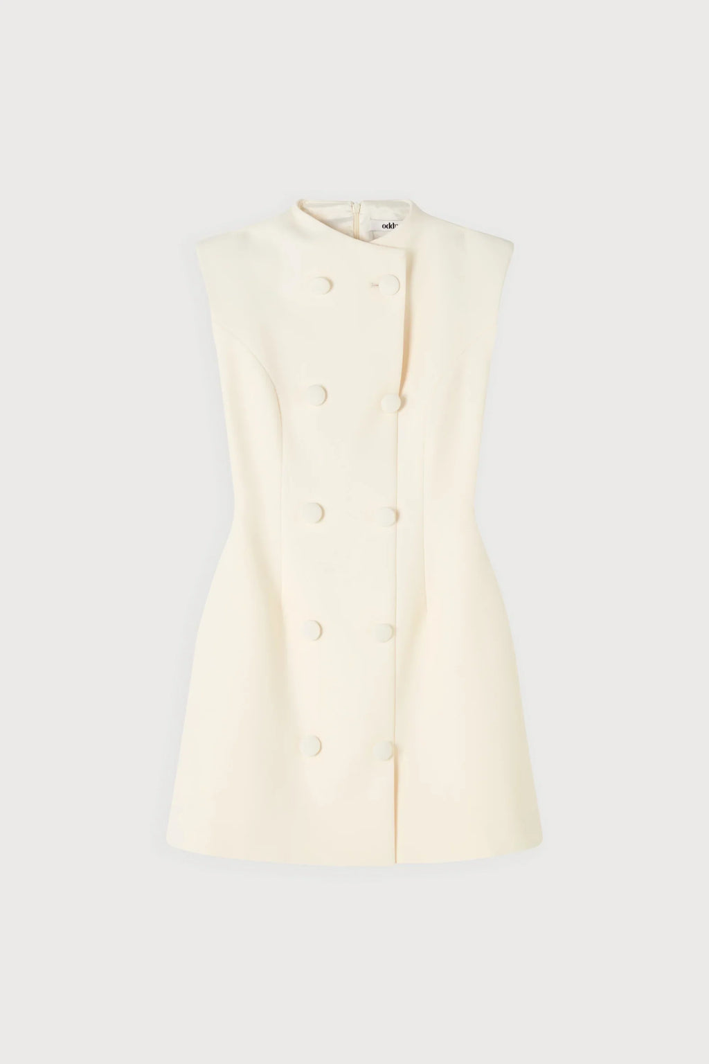 Sleeveless Button Mini Dress