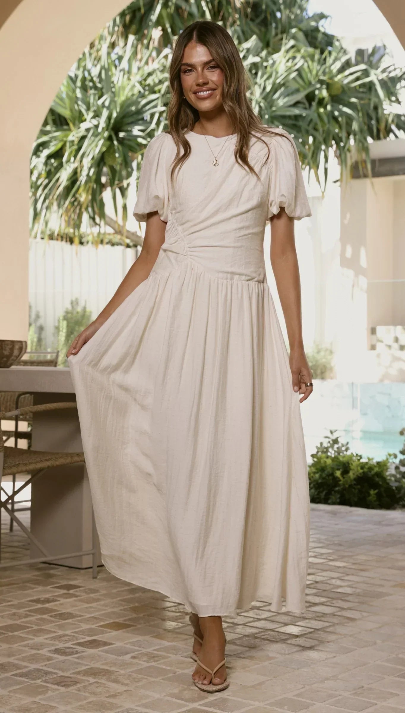 Merilia Maxi Dress - Cream
