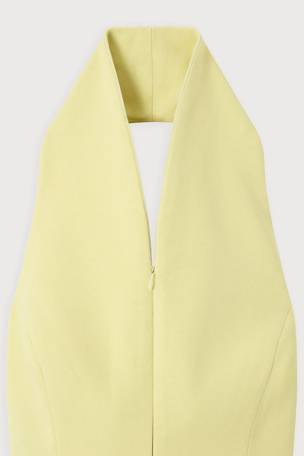 Cotton Mix Zip Collar Mini Dress