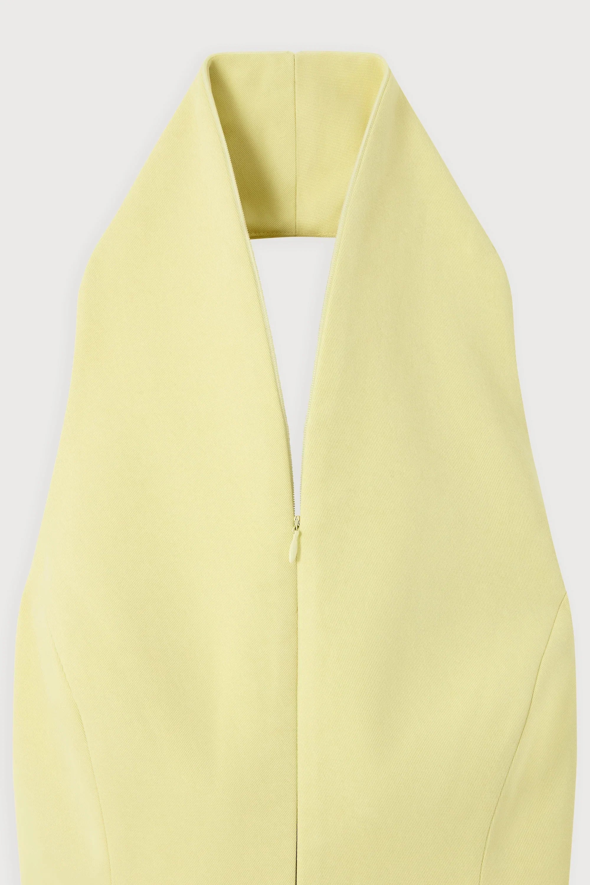 Cotton Mix Zip Collar Mini Dress
