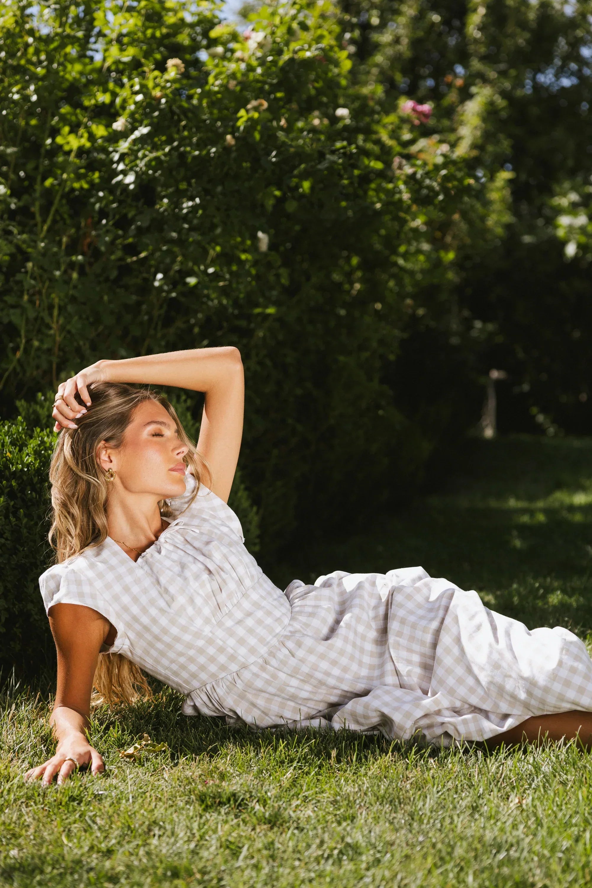 Amani Plaid Maxi Dress Final Sale