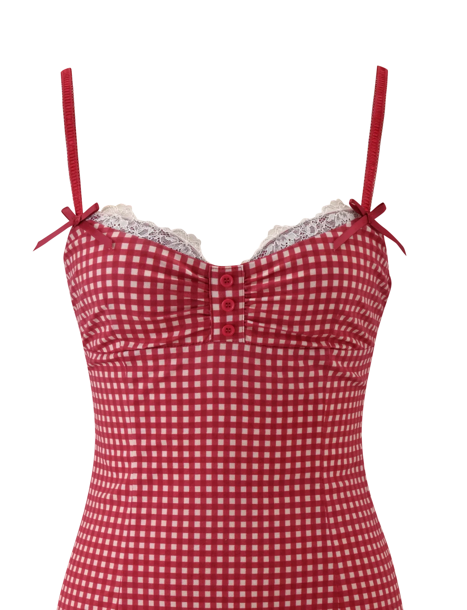 Emmaline Mini Dress - Red Gingham