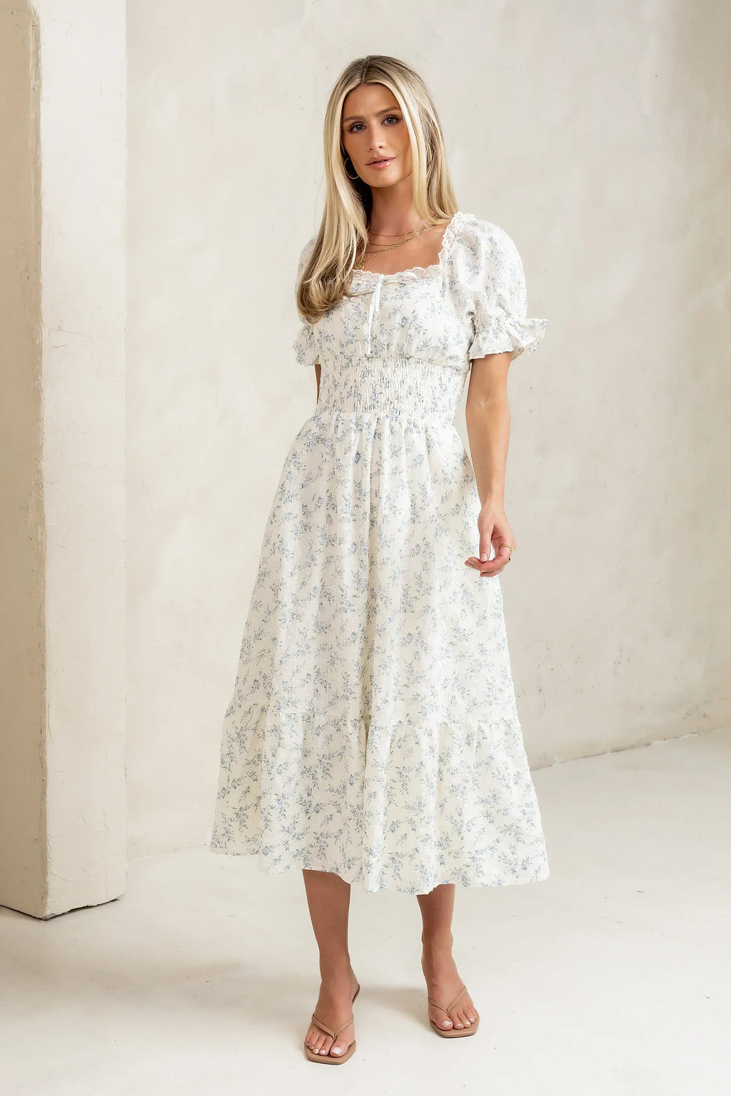 Travis Floral Midi Dress