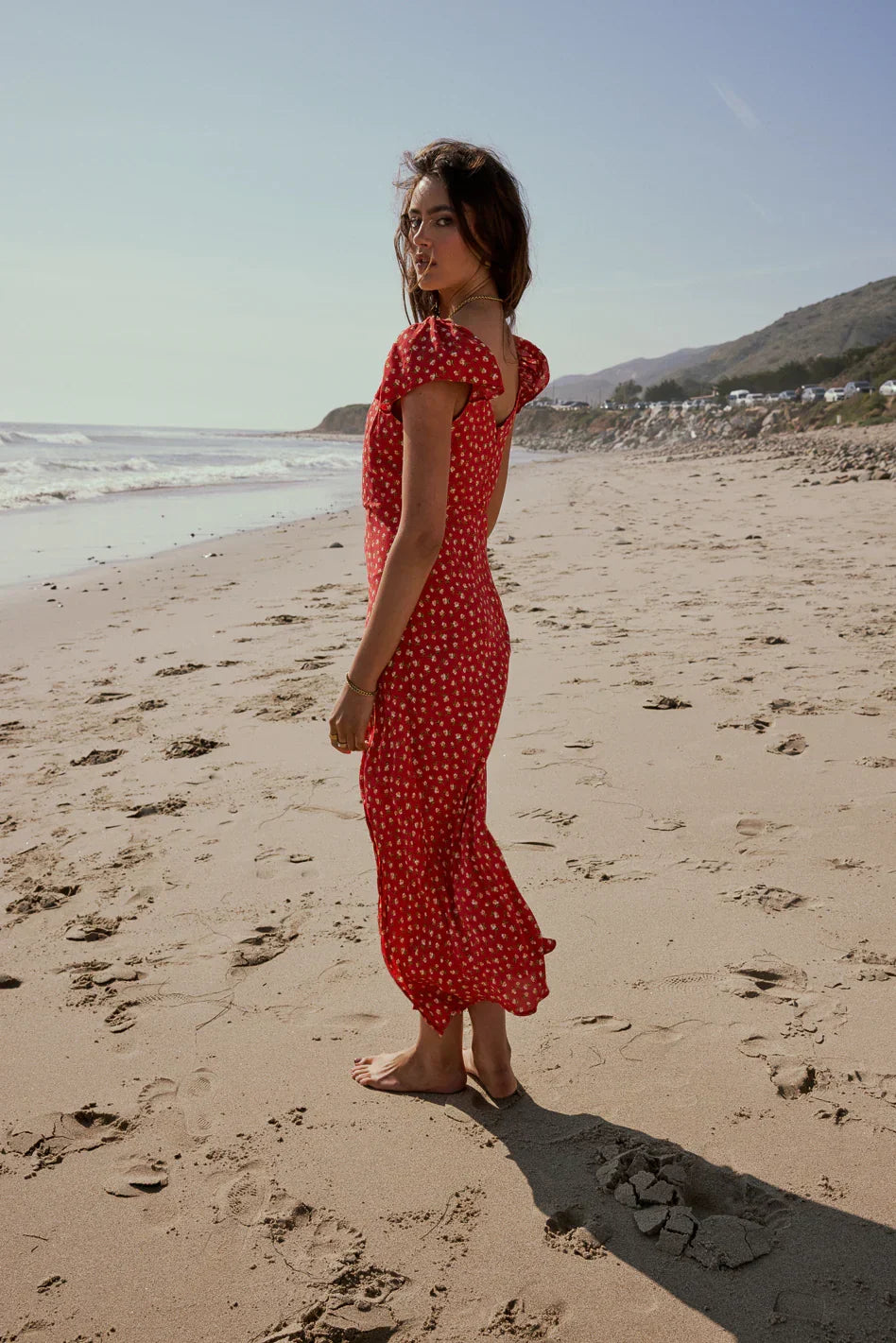 Grayson Floral Maxi Dress In Red Final Sale