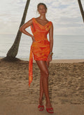 Good Fortune Mini Dress - Serene Orange