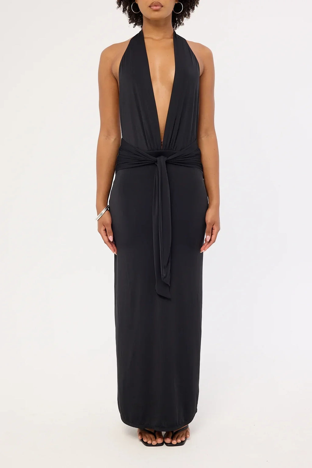 Neovision Strata Open Back Maxi Dress Black