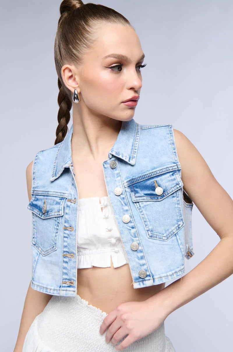 Back To The Basics Denim Vest
