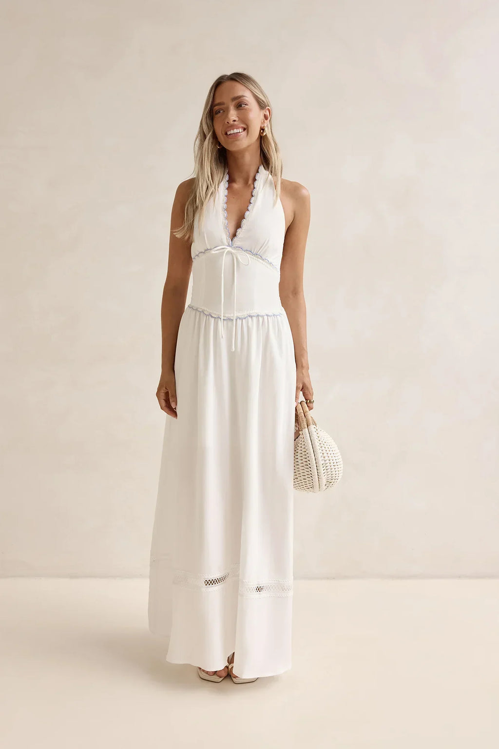 Days Of Dreaming Halter Maxi Dress White