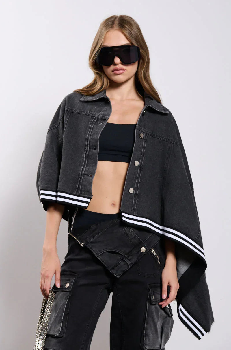 Natalya Denim Cape
