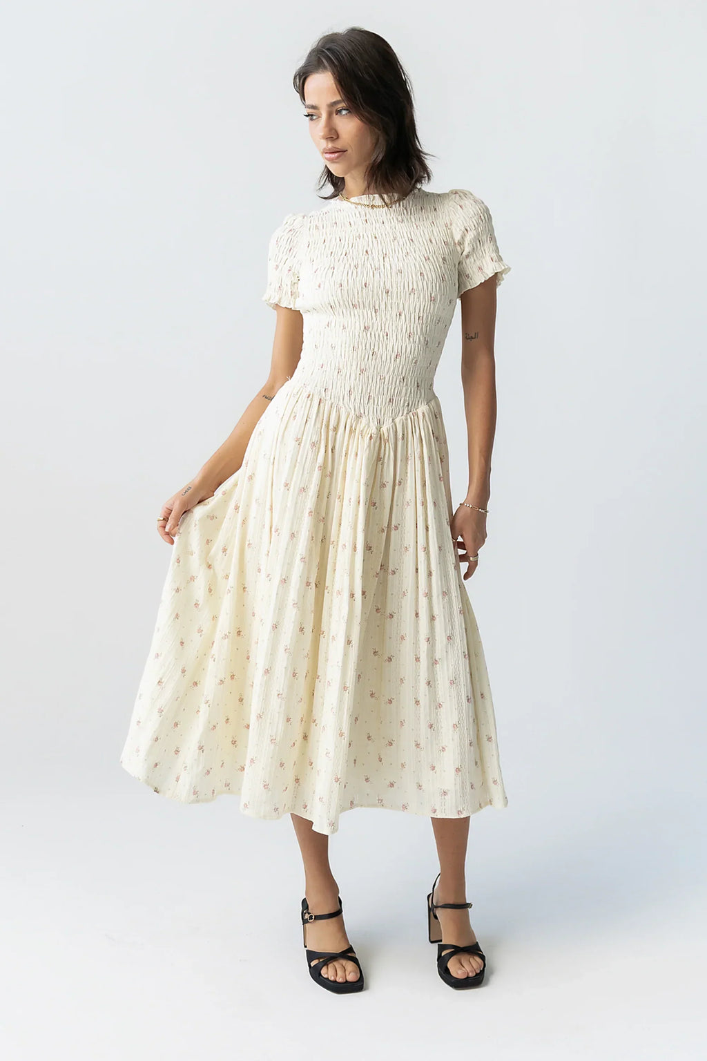 Jenny Smocked Midi Dress