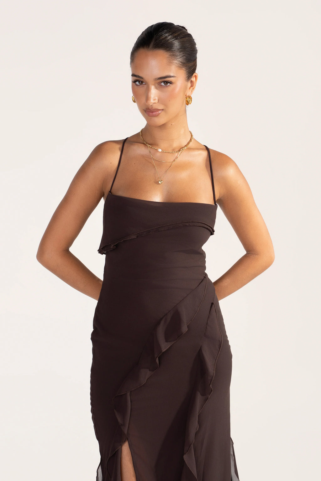 Charlene Criss Cross Back Maxi Dress