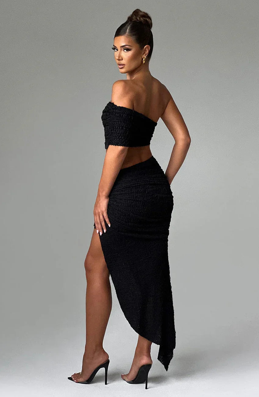 Zina Midi Skirt - Black