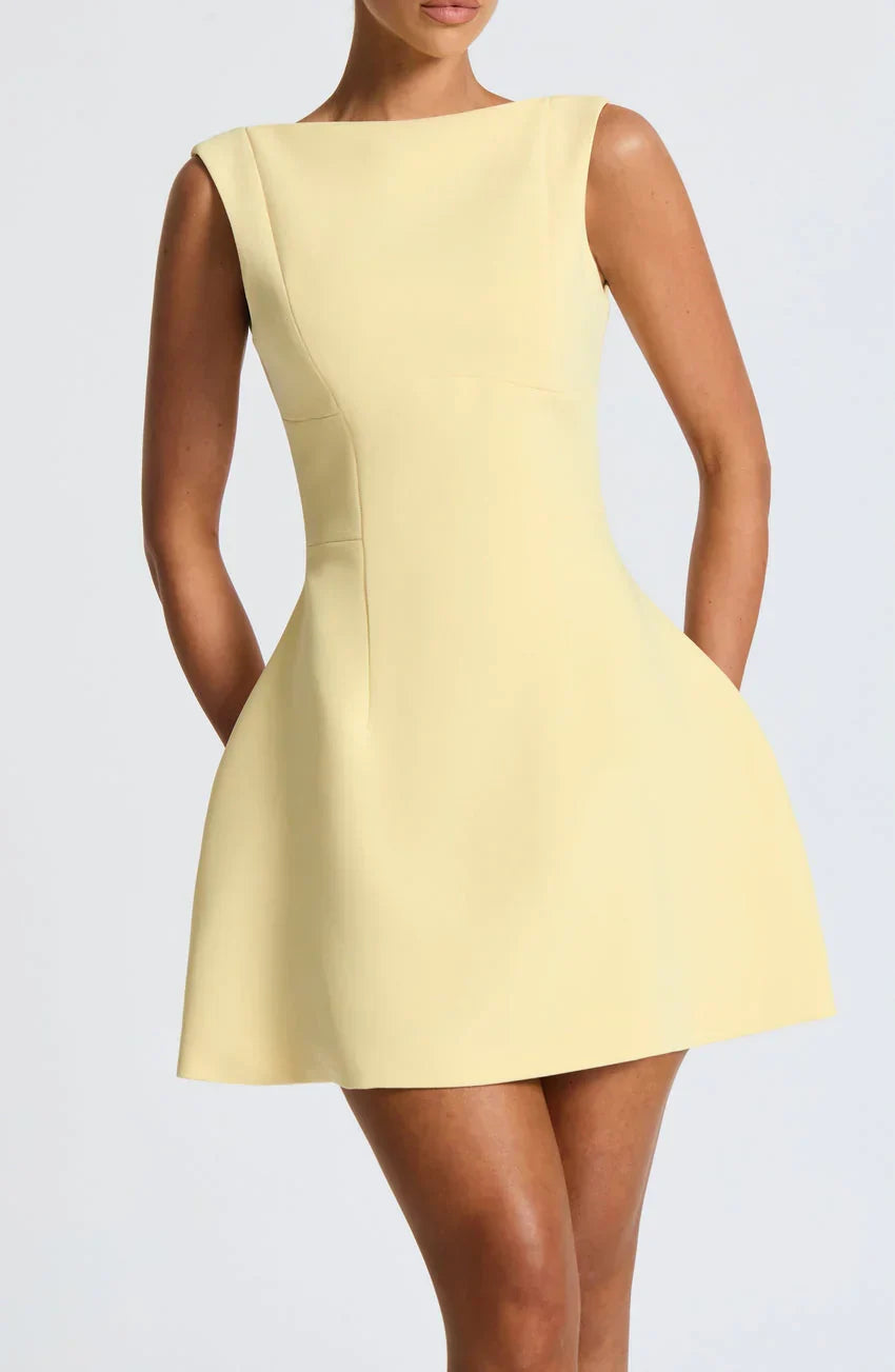 Alana Mini Dress - Lemon