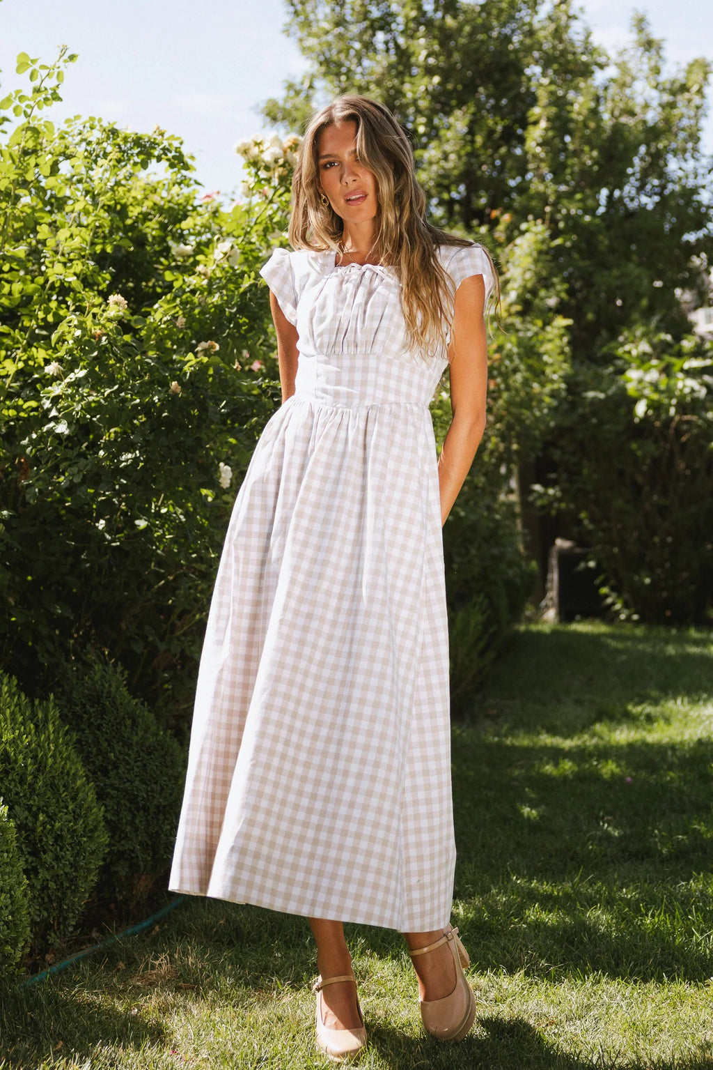 Amani Plaid Maxi Dress Final Sale