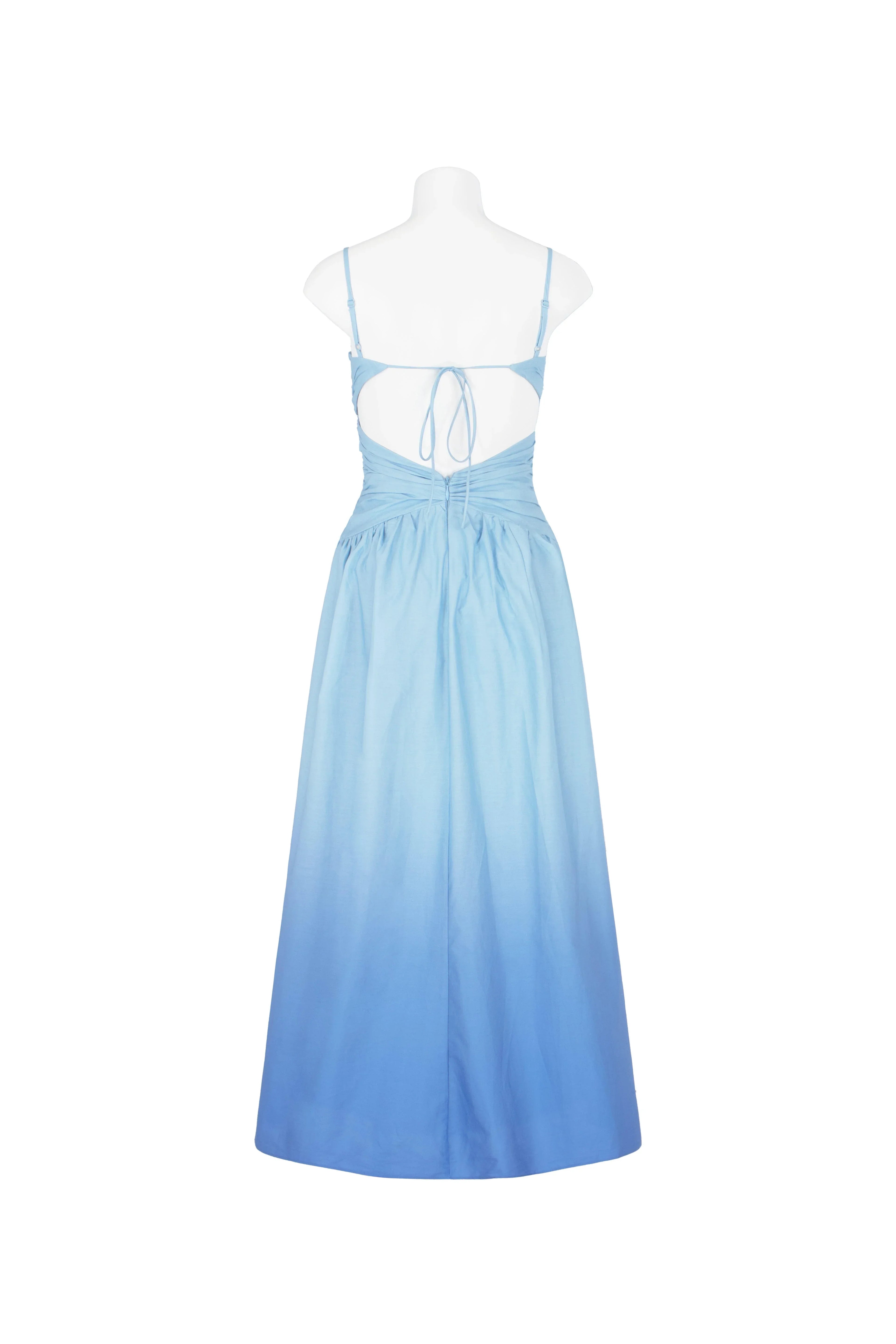 Summer-Sky Blue Gradient Maxi Dress