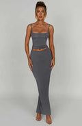 Yazmin Maxi Skirt - Charcoal