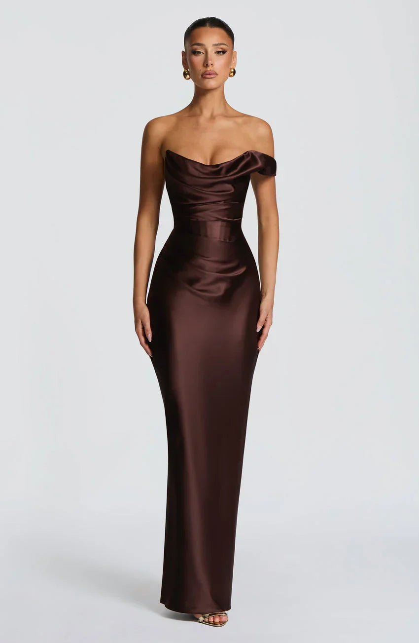 Thalassa Maxi Dress - Plum Brown
