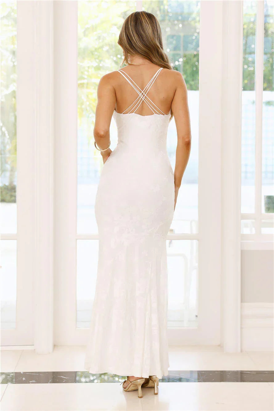 Nocturnal Luxe Maxi Dress White