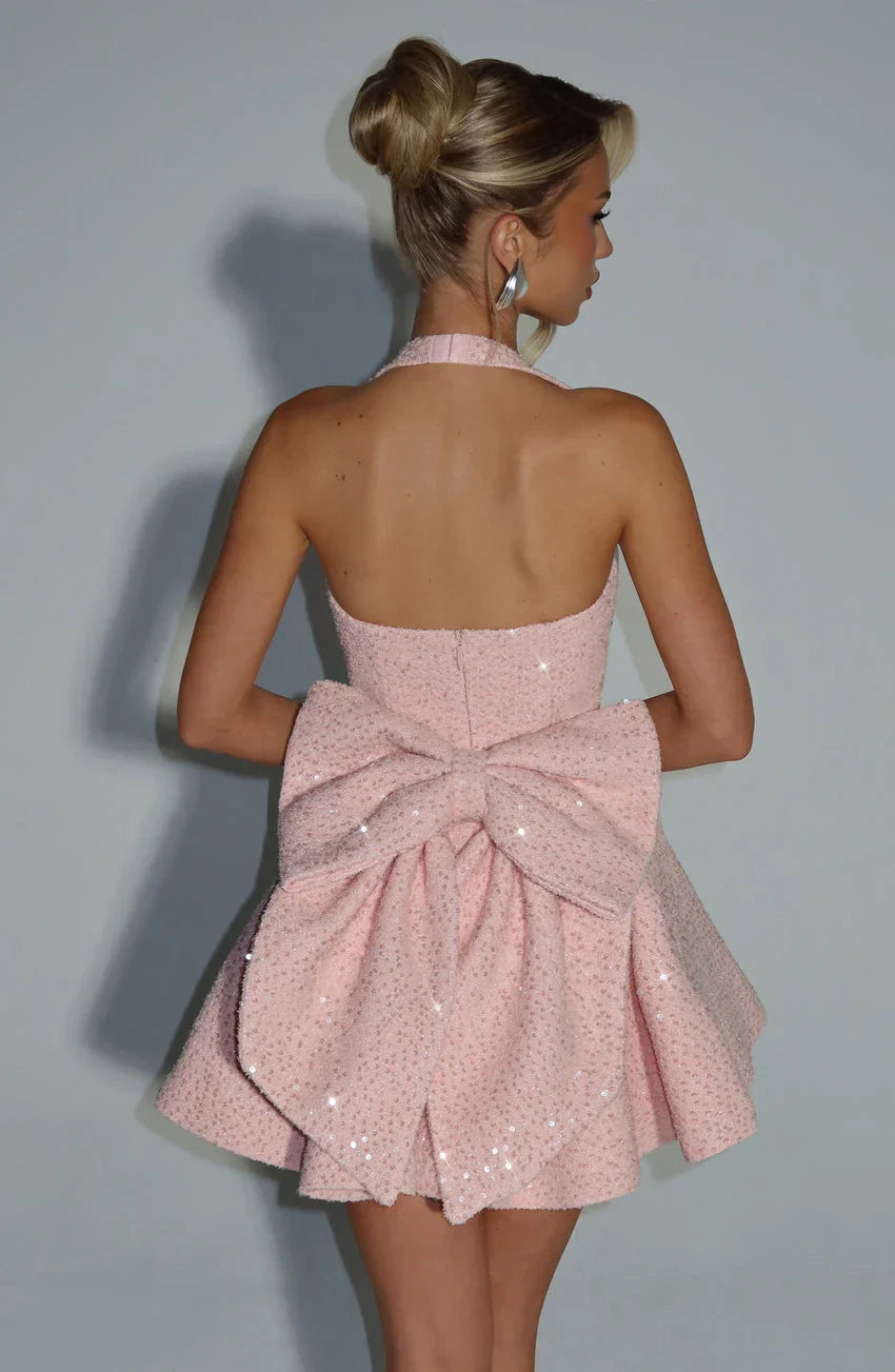 Georgette Mini Dress - Blush