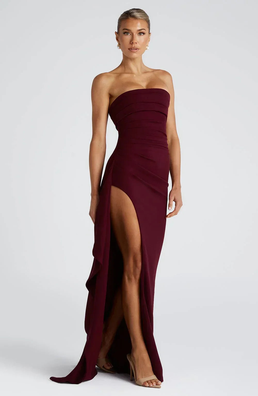 Zafira Maxi Dress - Cherry Lacquer